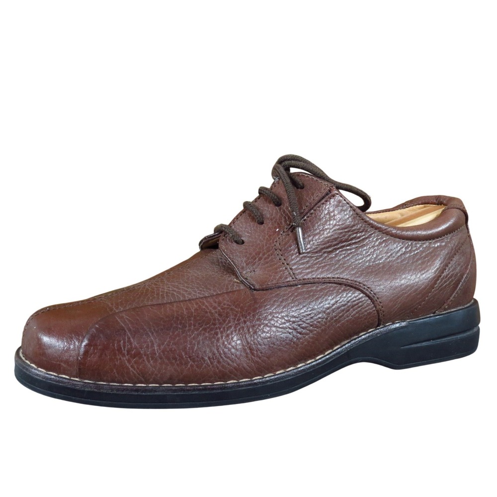 Bass Lex Men Casual Oxford Shoes 8.5 Wide Work Office‎ Brown Leather